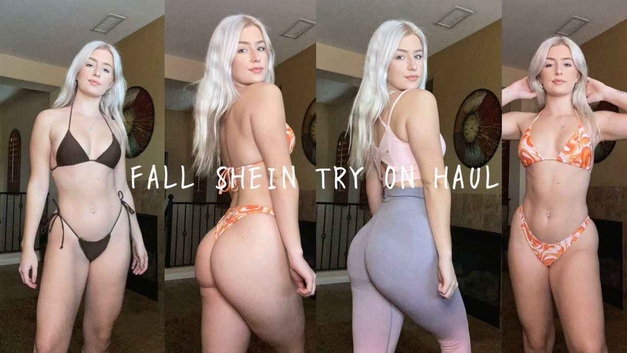 fall sheın try on haul | swimsuits, gym clothes, dresses