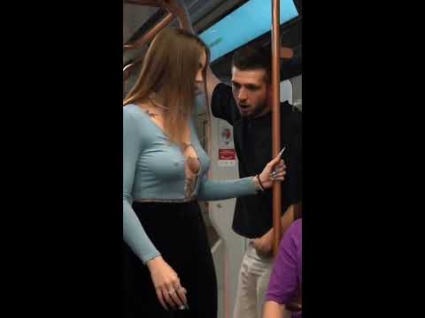 American hot girl prank with her big boobs