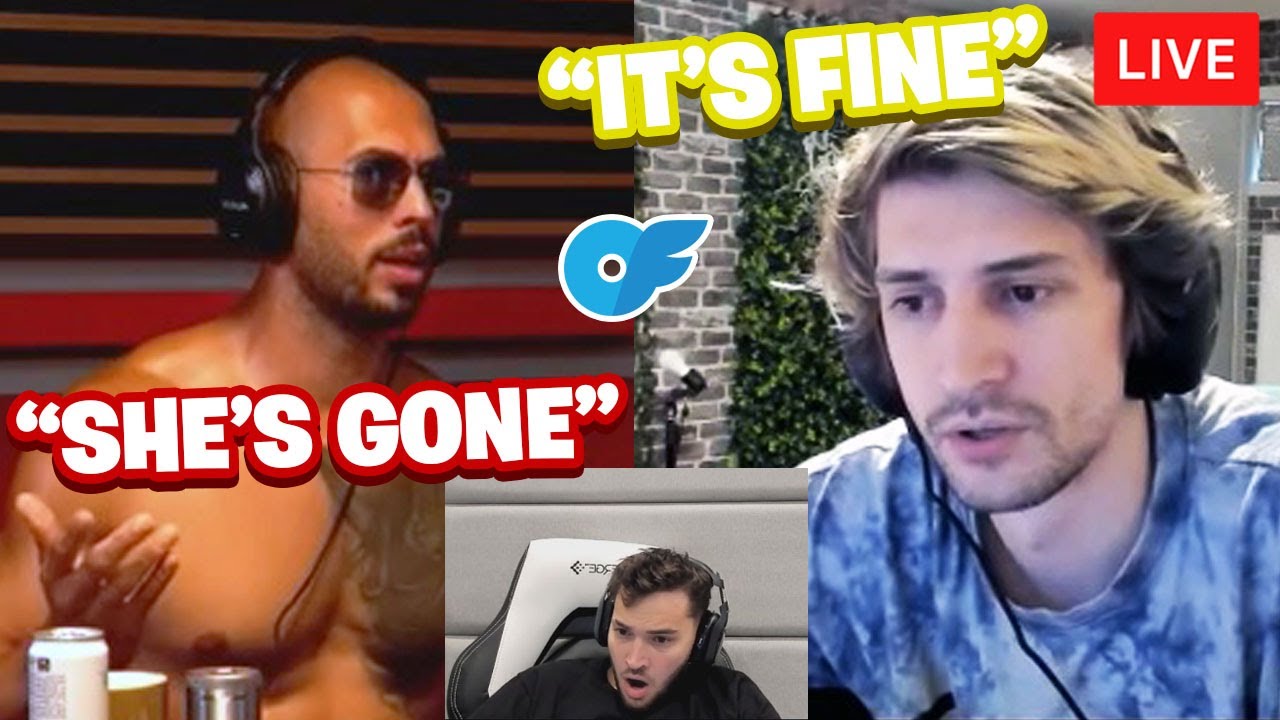 ANDREW TATE VS XQC ON GİRLFRİEND CREATİNG ONLYFANS (ADİN ROSS LİVE)