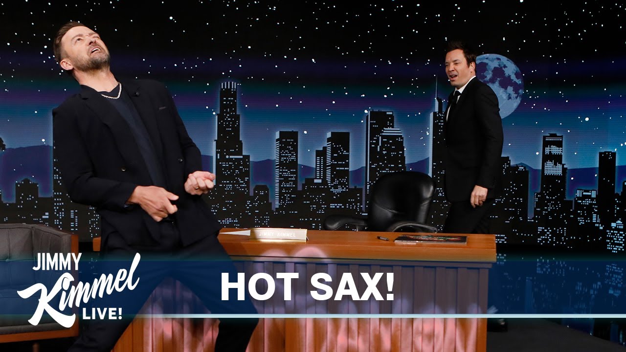 Jimmy Fallon   Justin Timberlake Play Hot Sax on Jimmy Kimmel Live