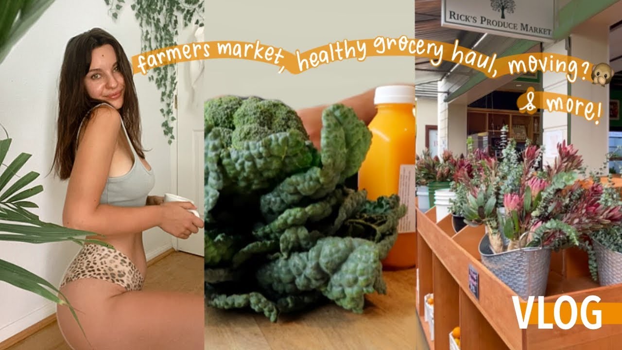 VLOG: farmers market grocery haul, moving?????, & starting classes!!
