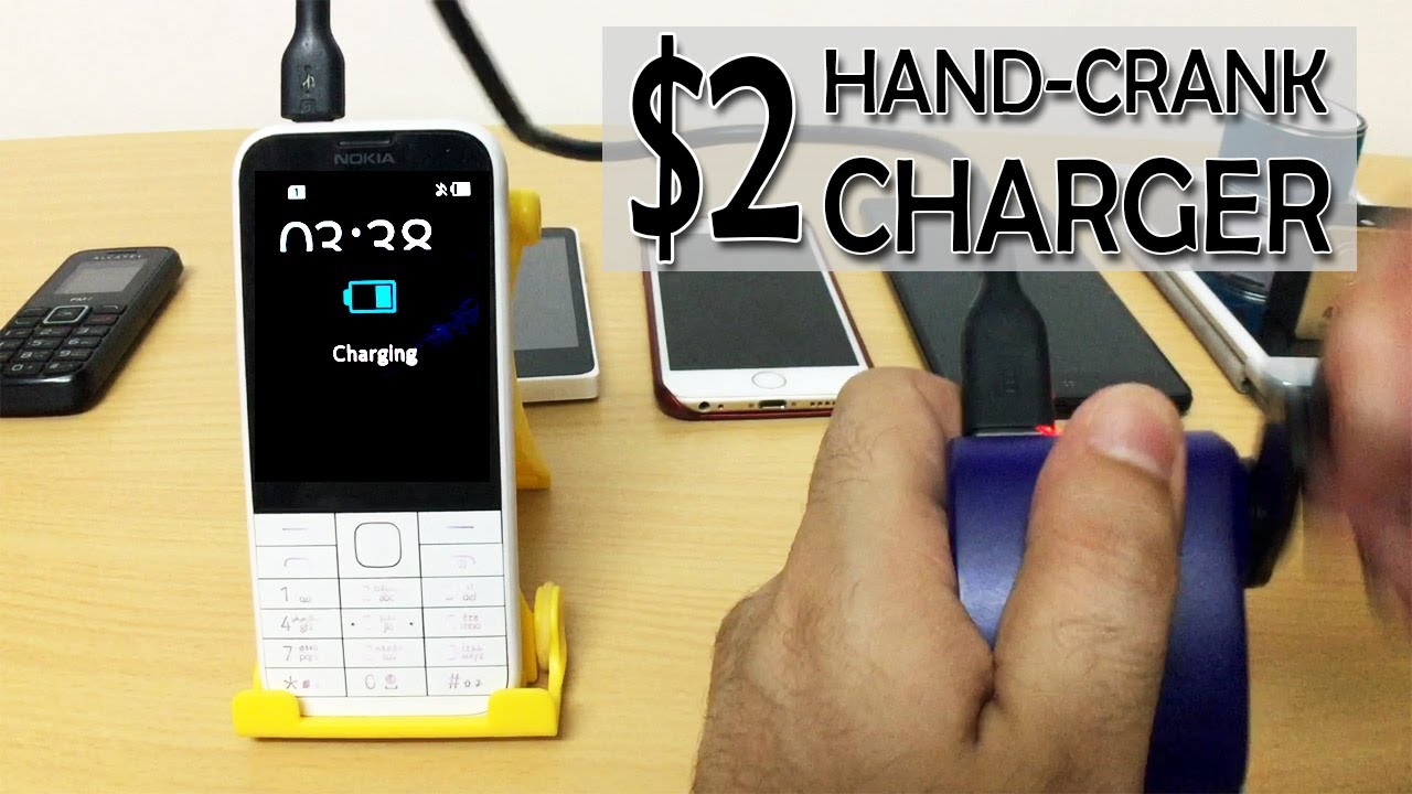 Hand crank USB charger for phones Complete review