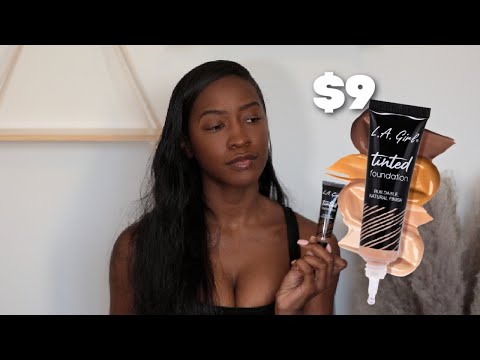 New L.A. Girl Tinted Foundation l Hidden Gem or Flop for $9? l Foundation Hunt l Too Much Mouth