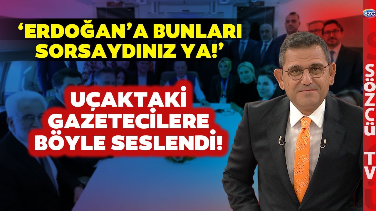 Fatih Portakal Erdoğan'ın Uçağına Binen Gazetecilere Seslendi! 'Bu Soruları Sorsaydınız ya'