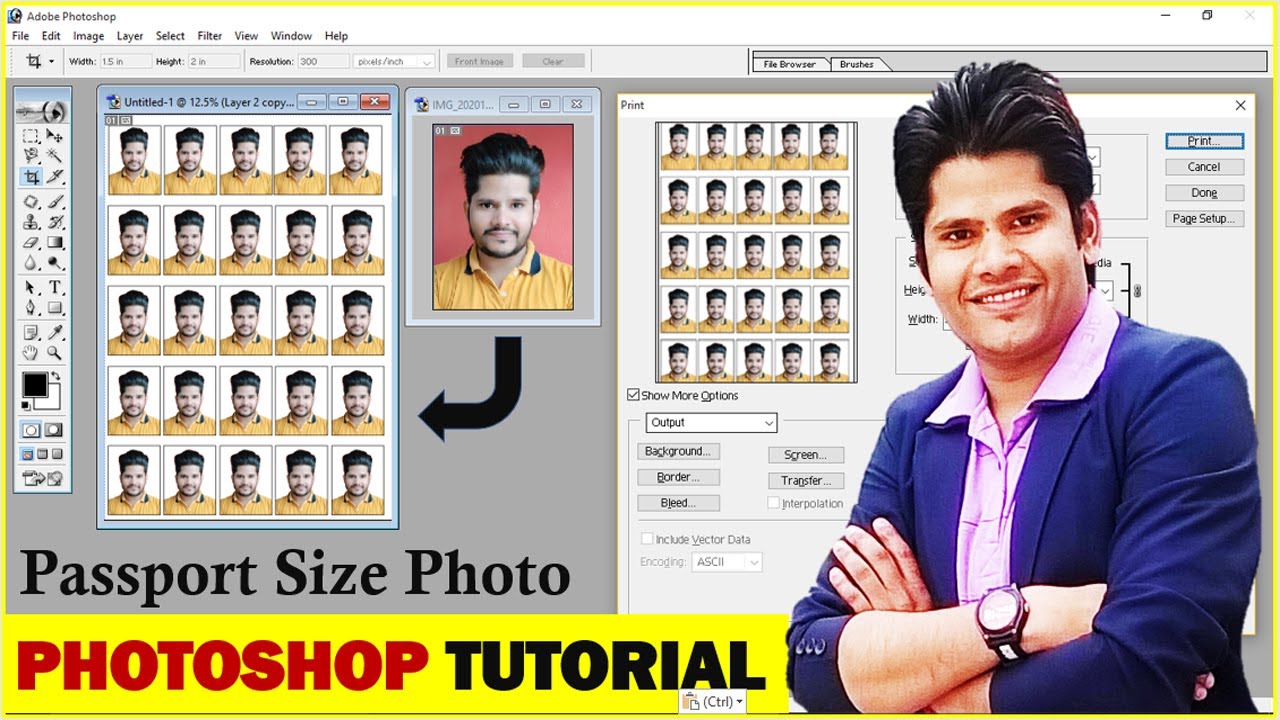 How To Make Passport Size Photo in Photoshop in Hindi