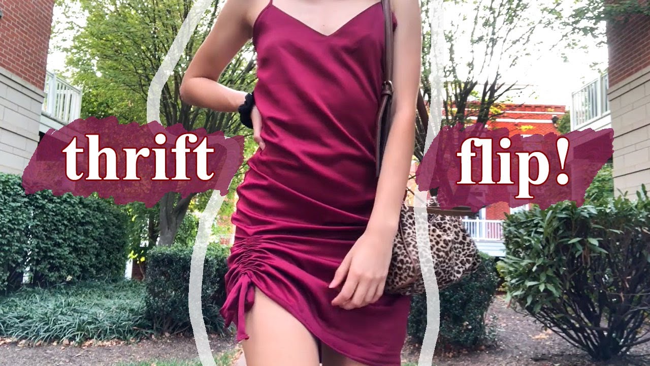 thrift flipping: ruched slip dress edition