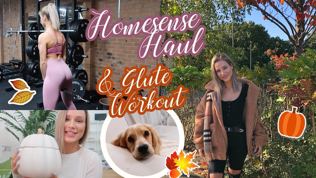 GLUTE BUILDING WORKOUT & Homesense Haul | Fall Themed Vlog!