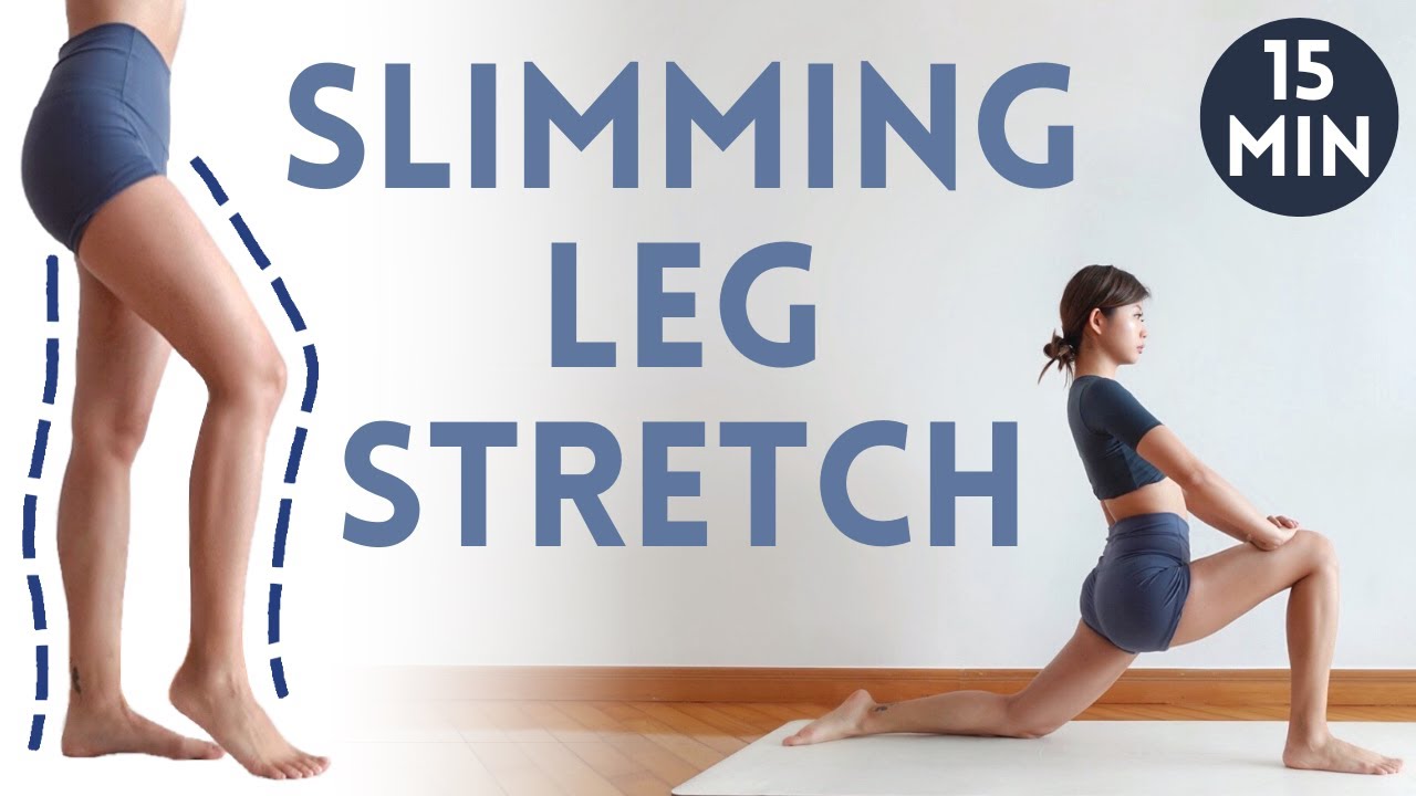 15 MIN SLIM & LONG LEG STRETCH | Calves & Thighs Slimming ~ Emi