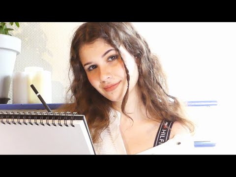 ASMR - Sketching your face (pencil sounds, soft spoken)