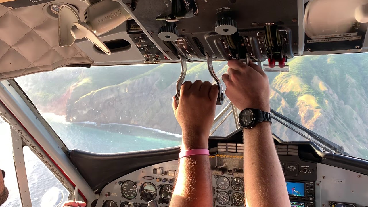 [Winair] Cockpit view Landing at Saba (SAB/TNCS)