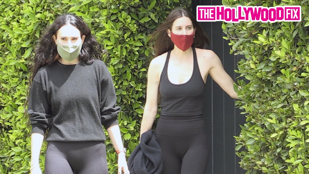 Rumer & Scout Willis Yell Out Who's Hotter While Leaving Reformer Pilates Class In West Hollywood