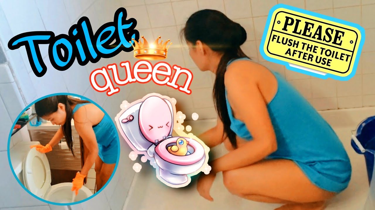 Cleaning Toilet Wearing Sexy Top|Clean With Me