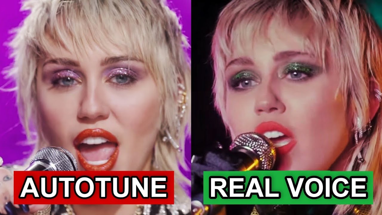Miley Cyrus - Autotune vs. Real voıce!