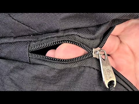 How to mend a zipper on a bag