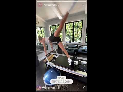 Hailey Bieber working her booty in the gym | November 14, 2020