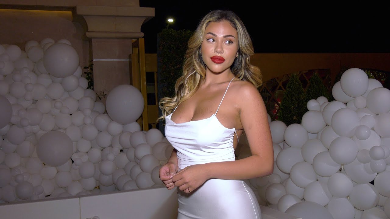 amber khieralla 'bre tiesi's 30th birthday bash' all-white party red carpet fashion 4k