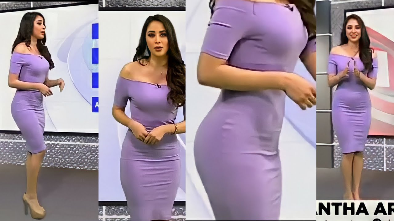 Samantha Arteaga, nice tits  legs, in a purple nurple dress