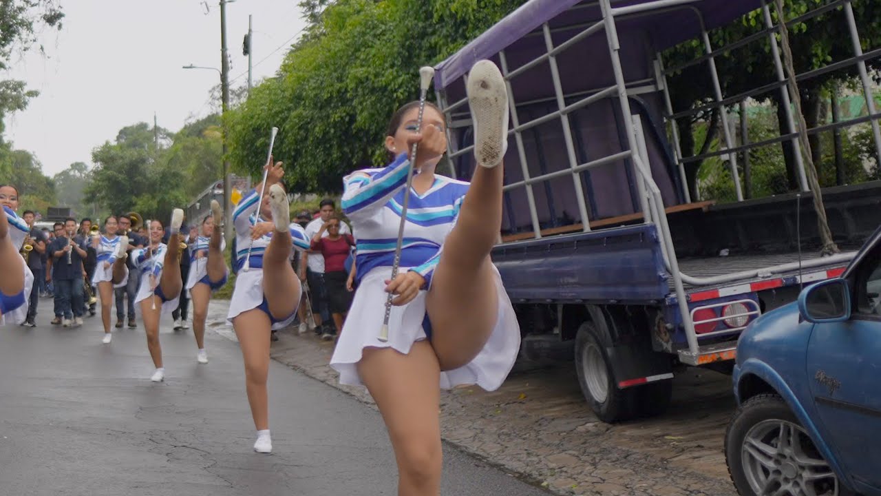Banda Bicentenario en Desfile del Correo En San Pedro Perulapan Calidad 4k El Salvador
