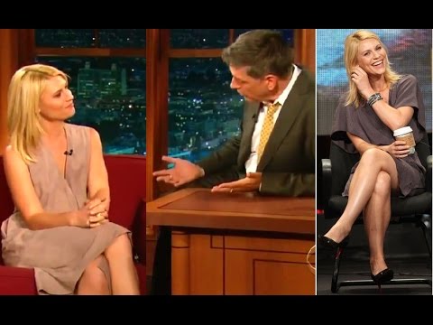 Sexy Claire Danes flirts with Craig Ferguson on the Late show