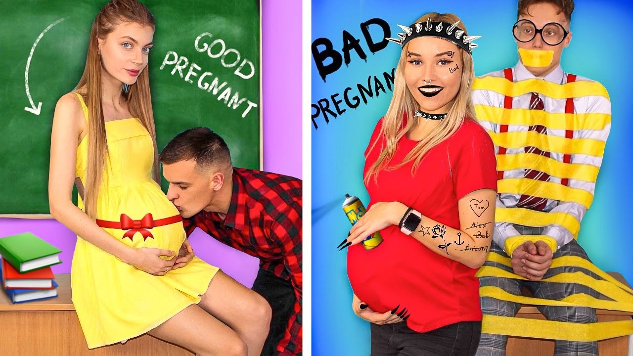 GOOD PREGNANT VS BAD PREGNANT! FUNNY PREGNANT SİTUATİONS  DIY İDEAS BY MR DEGREE