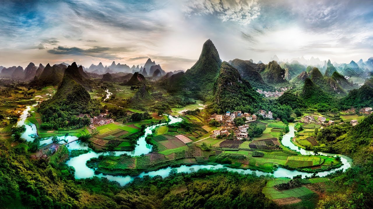 GUİLİN, GUANGXİ, CHİNA，NATURAL SCENERY，LANDSCAPE，SCENİC SPOT- TRAVEL VİDEO