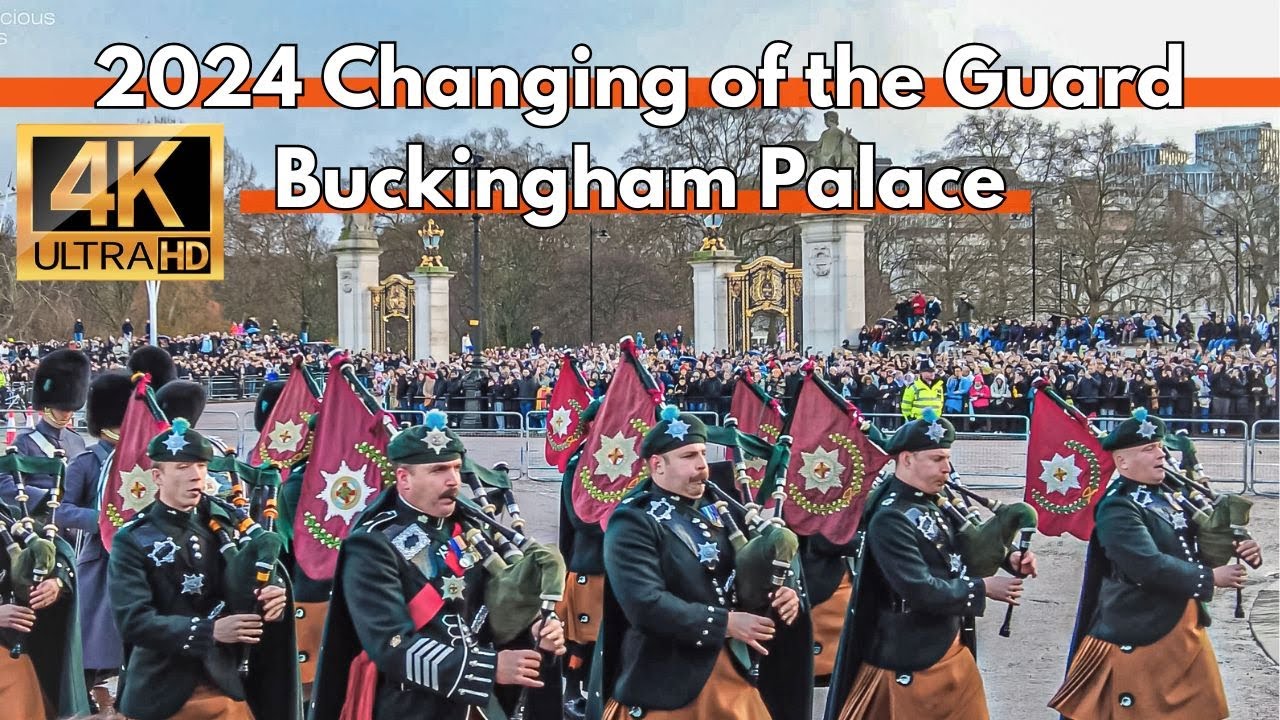 London 2024 Changing of the Guard Buckingham Palace | GUESS HOW MANY PEOPLE COME TO VISIT AT JANUARY