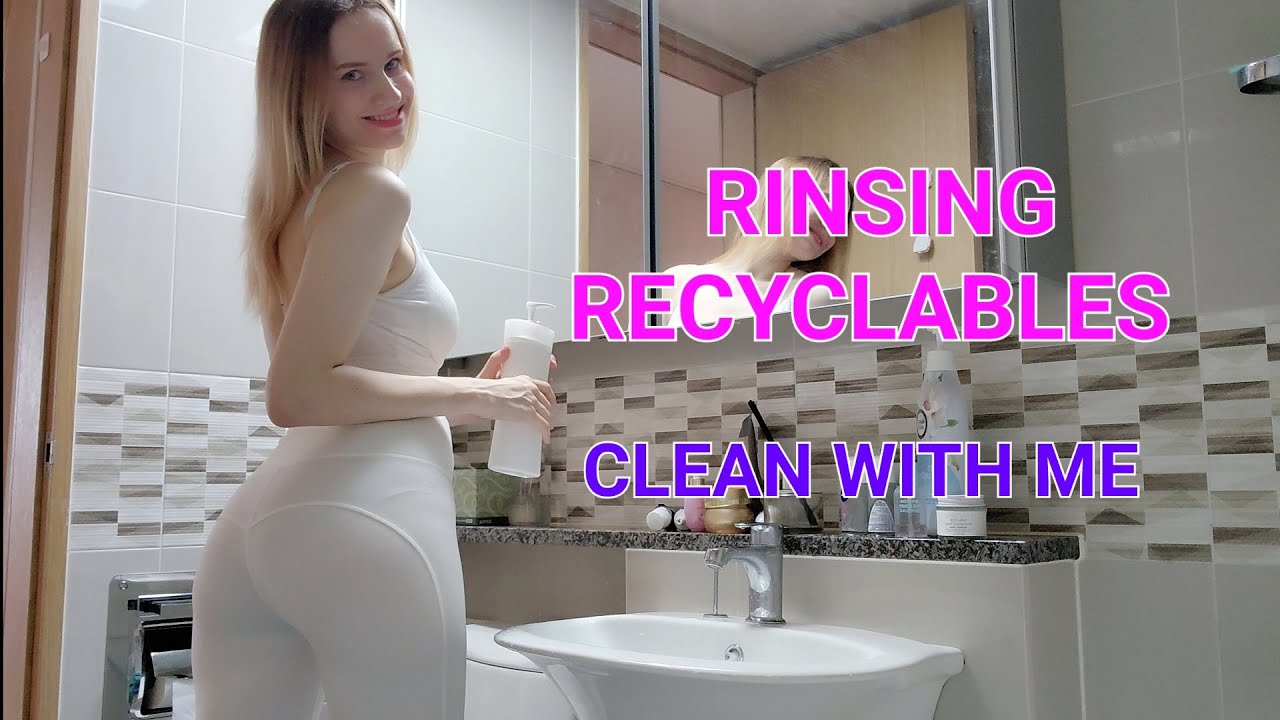 CLEAN WITH ME RINSING RECYCLABLES