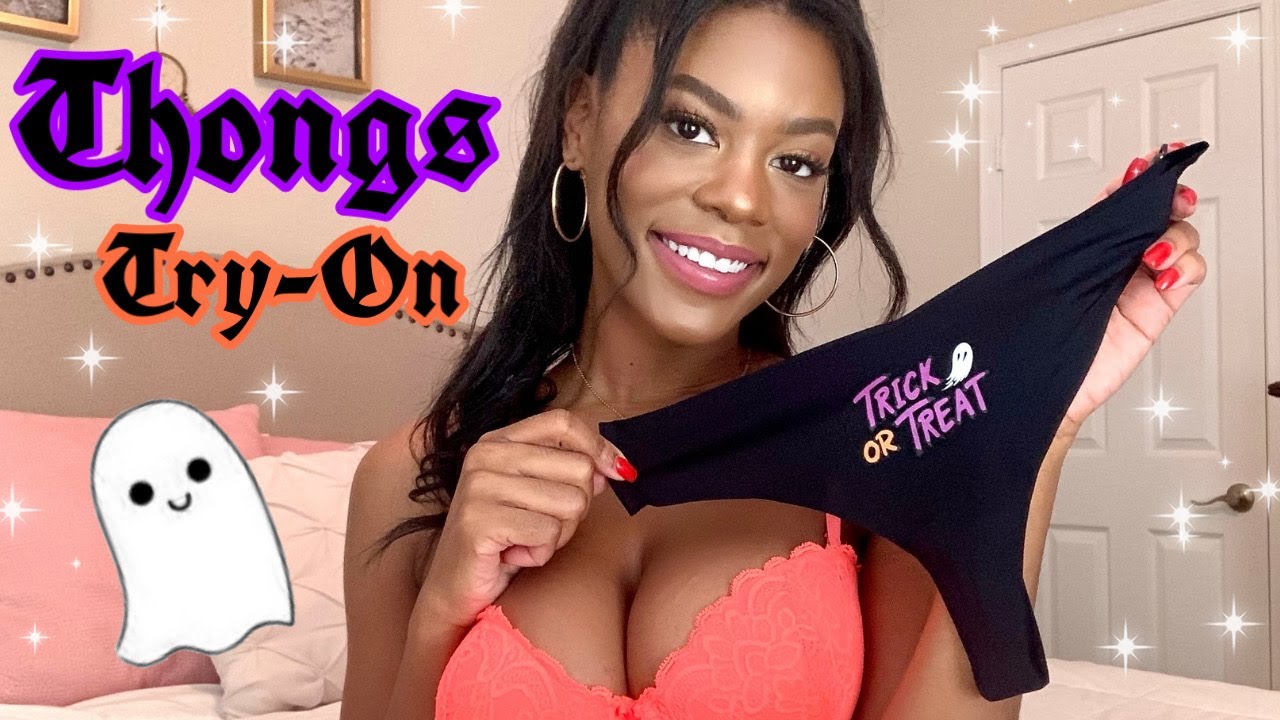 THONGS  LİNGERİE TRY-ON HAUL : HALLOWEEN EDİTİON (PEACHY BOOTY )