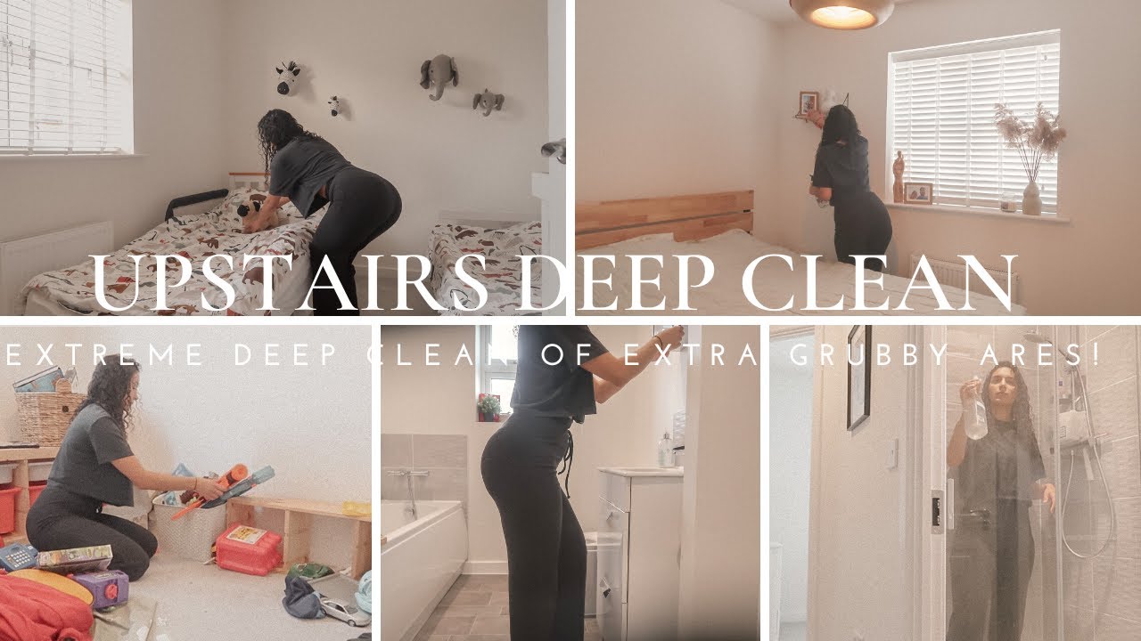 Leila Berisha - EXTREME DEEP HOUSE CLEAN WITH ME | ultimate cleaning motivation | Speed clean upstairs with me!
