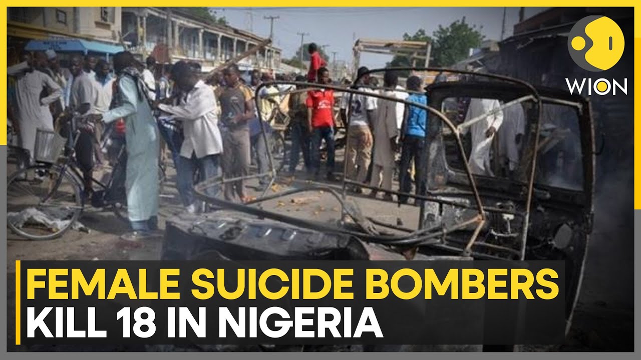 Female suicide bombers kill at least 18 in Nigeria