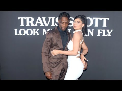 kylie jenner,Kylie Jenner And Travis Scott Are ALL OVER EACH OTHER At 'Look Mom I Can Fly' Premiere
