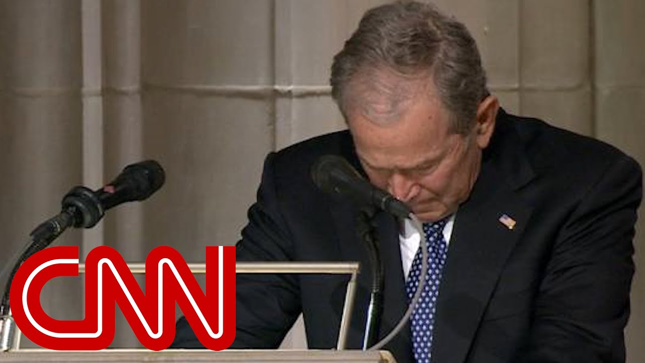 George W Bush cries delivering eulogy for his father  George HW Bush  Full Eulogy