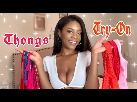Thongs Try-On Haul (Victoria's Secret) Peachy Booty ????!