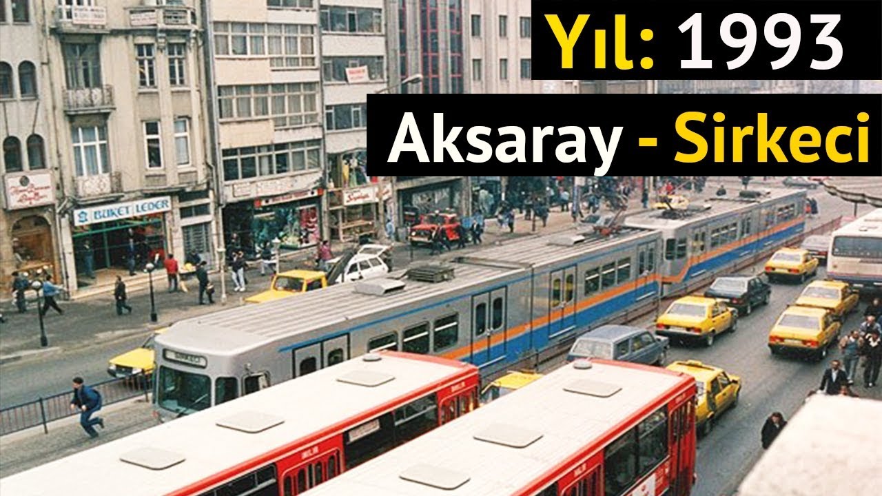 1993 YILINDA İSTANBUL'DA GEZELİM |  Aksaray - Sirkeci Tramvay Hattı #çemberlitaş #laleli #aksaray