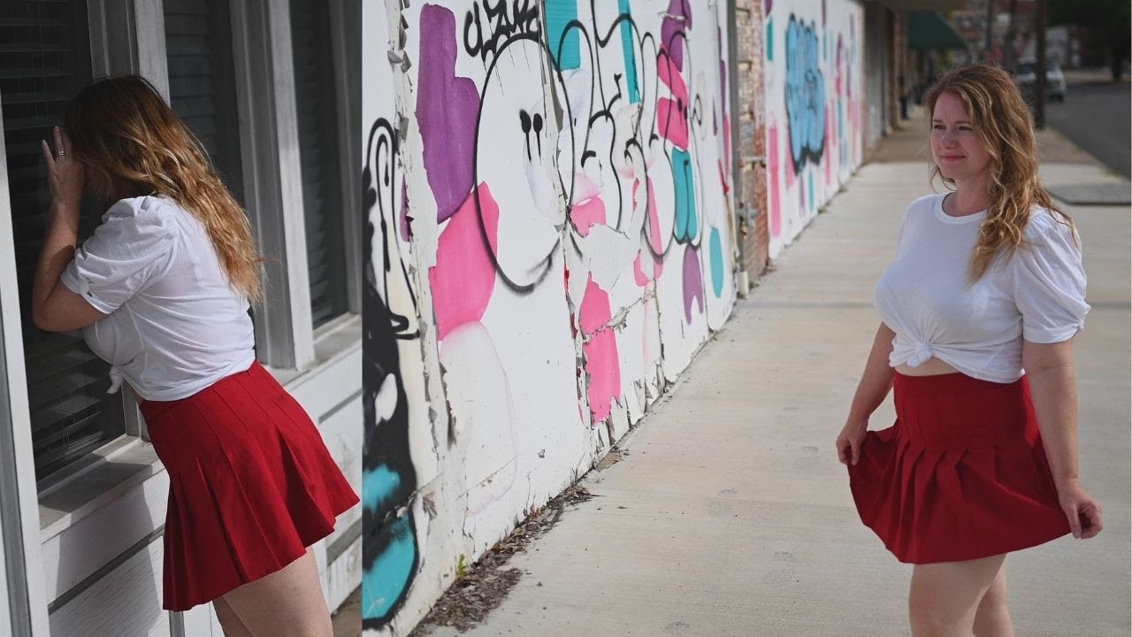 Uptown Girl | Red Skirt Downtown Graffiti
