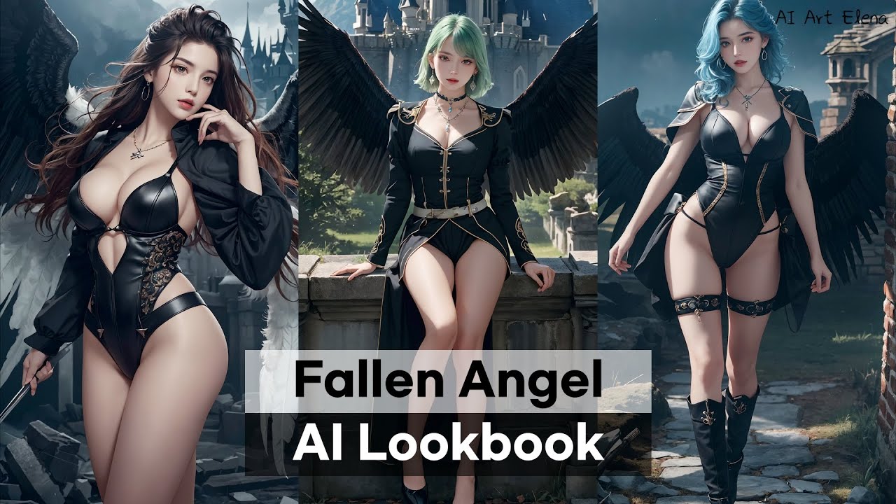 [AI ART] FALLEN ANGEL | 타락 천사 | 堕天使 | AI LOOKBOOK |