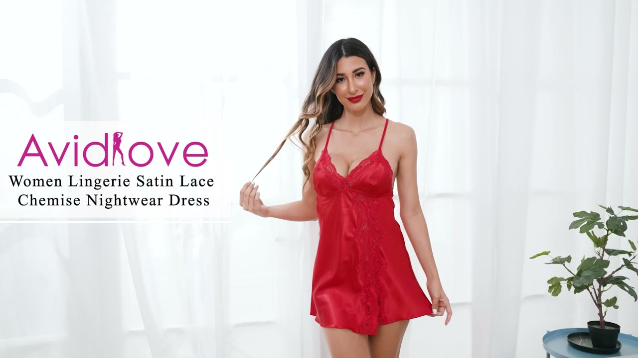 Avidlove - Sexy Satin Nightgown (Valentine's Ideas)