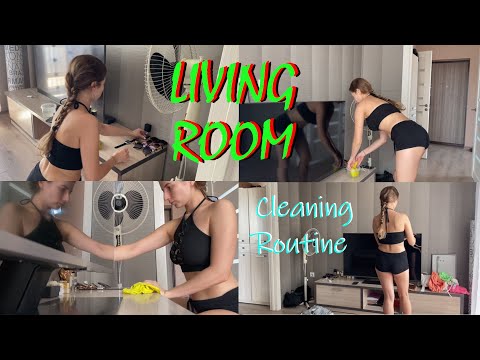LIVING ROOM CLEANİNG ROUTİNE | CLEAN WİTH ME | WHOLE HOUSE
