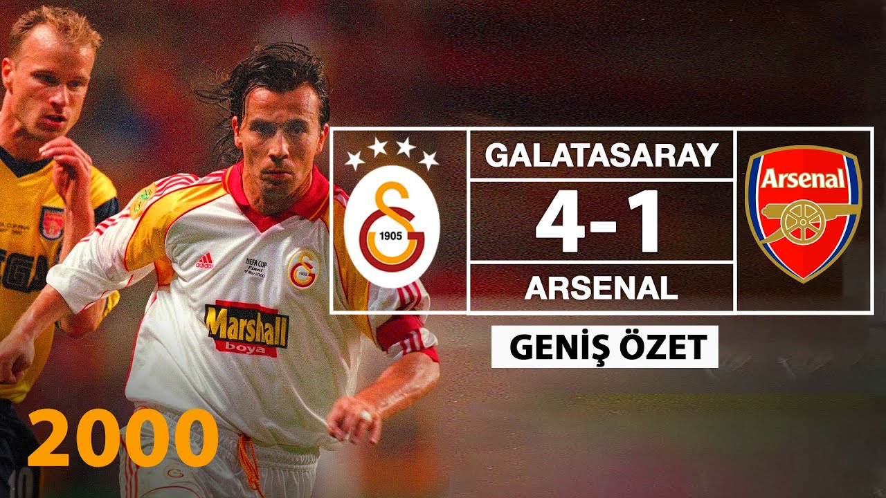 UEFA Kupası Galatasaray - Arsenal  Final Maçı Geniş Özet - 17 Mayıs 2000