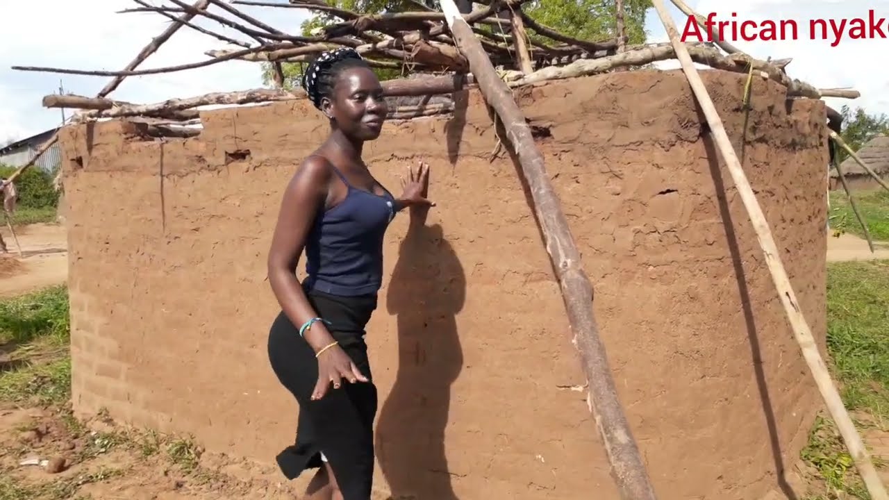 African Village Home building/ #villagelife #lifestyle #uganda