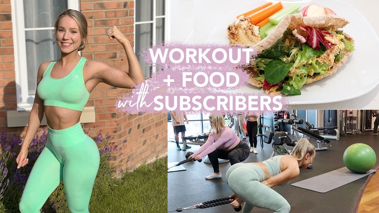 ıntense glute Workout with my subscribers! | food, meal ideas  upper body training!