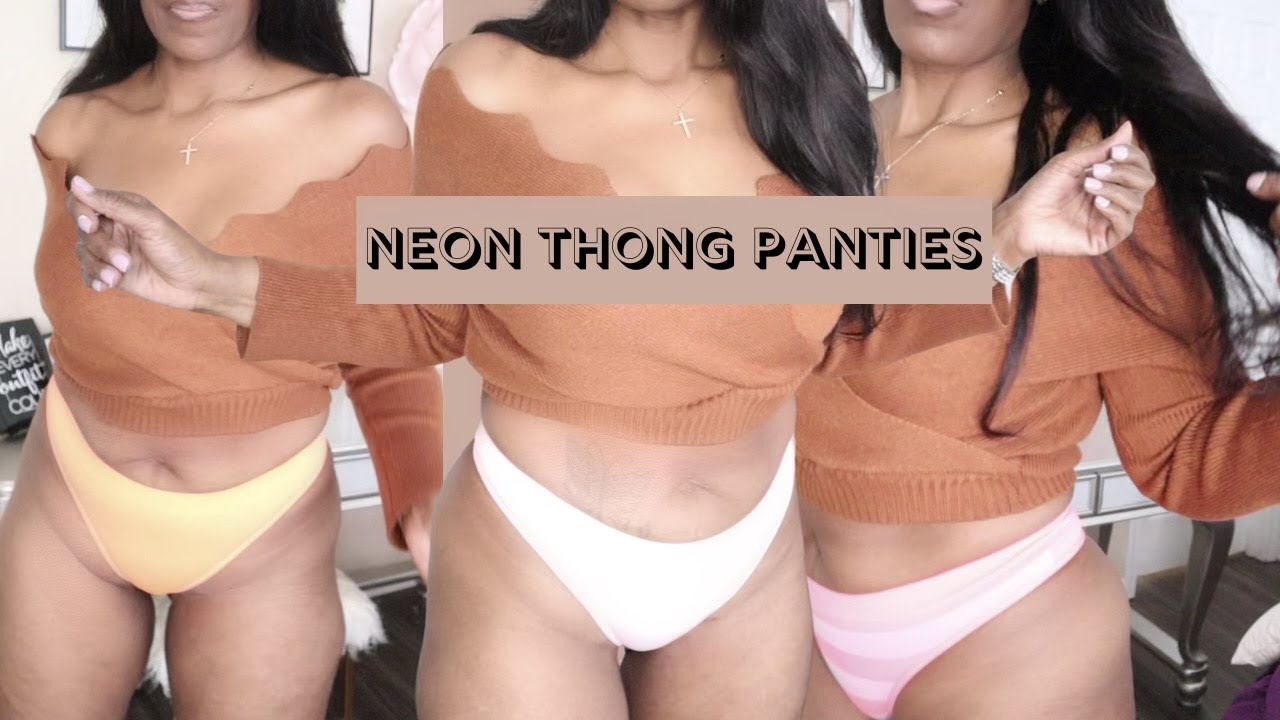 SLİM /THİCK THONG PANTY TRY ON HAUL | CHECK OUT THESE AMAZON NEON COLOR PANTİES