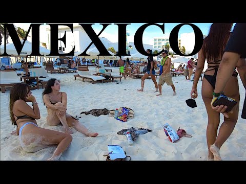 CANCUN BEACH PARTY | Chac Mool Beach NO LOCKDOWN | Good Vibes Only | MEXICO