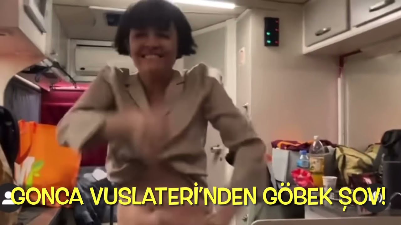 GONCA VUSLATERİ BÖYLE GÖBEK ATTI  goncavuslateri  dans  funny