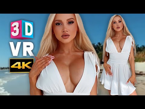 [VR 3D 4K] YESBABYLİSA - SUNNY DAY WALK IN A WHITE DRESS 180/360