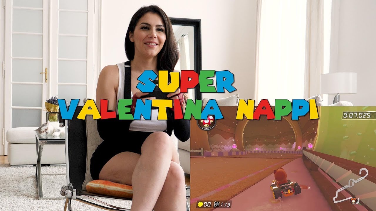 Italian pornstar Valentina Nappi plays Mario Kart