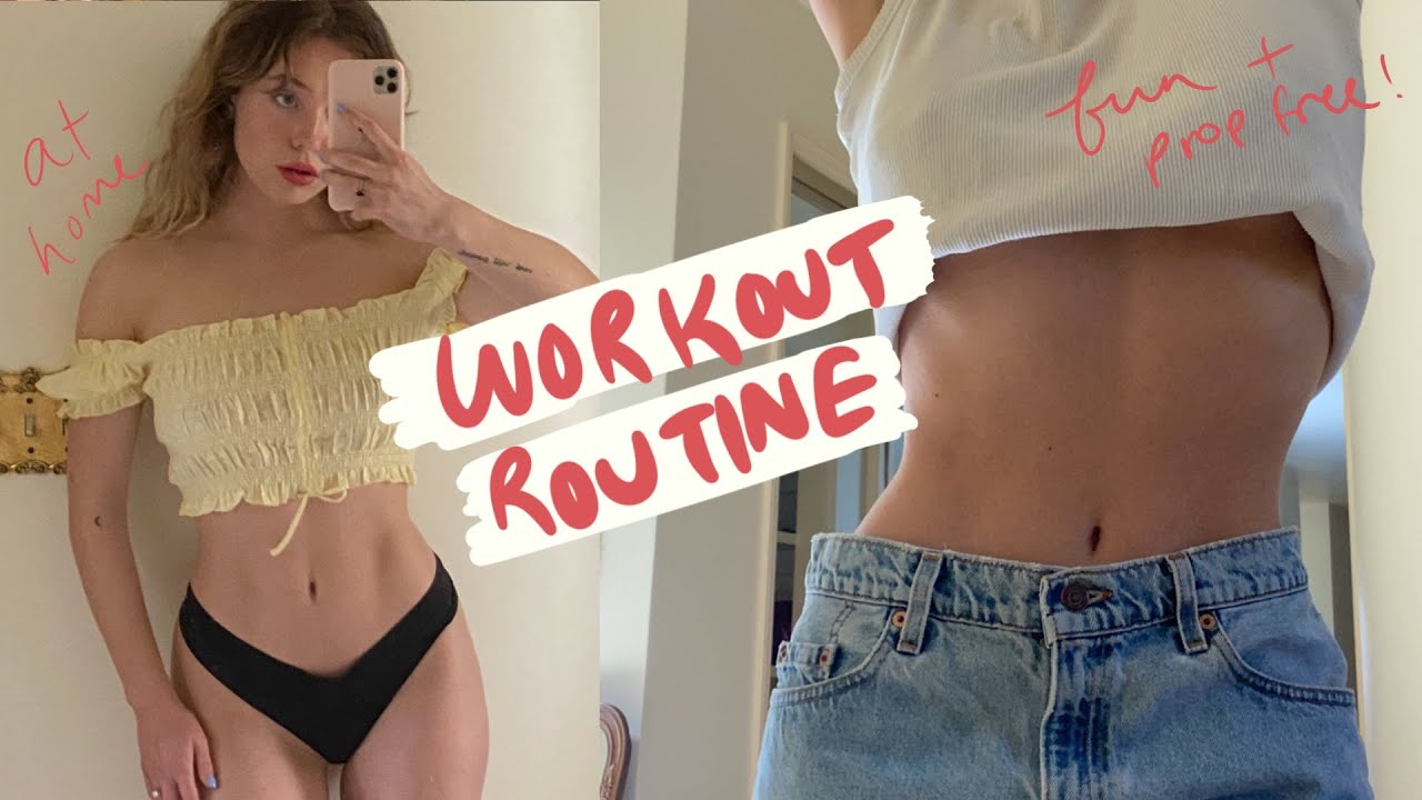 MY AT HOME WORKOUT ROUTINE! fun and not intimidating + prop free 