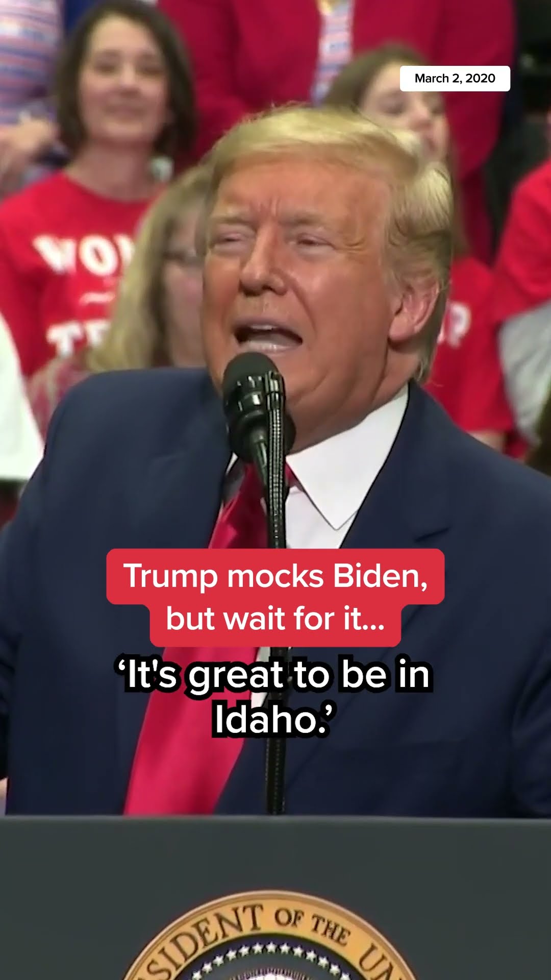 Trump mocks Biden  but wait for it