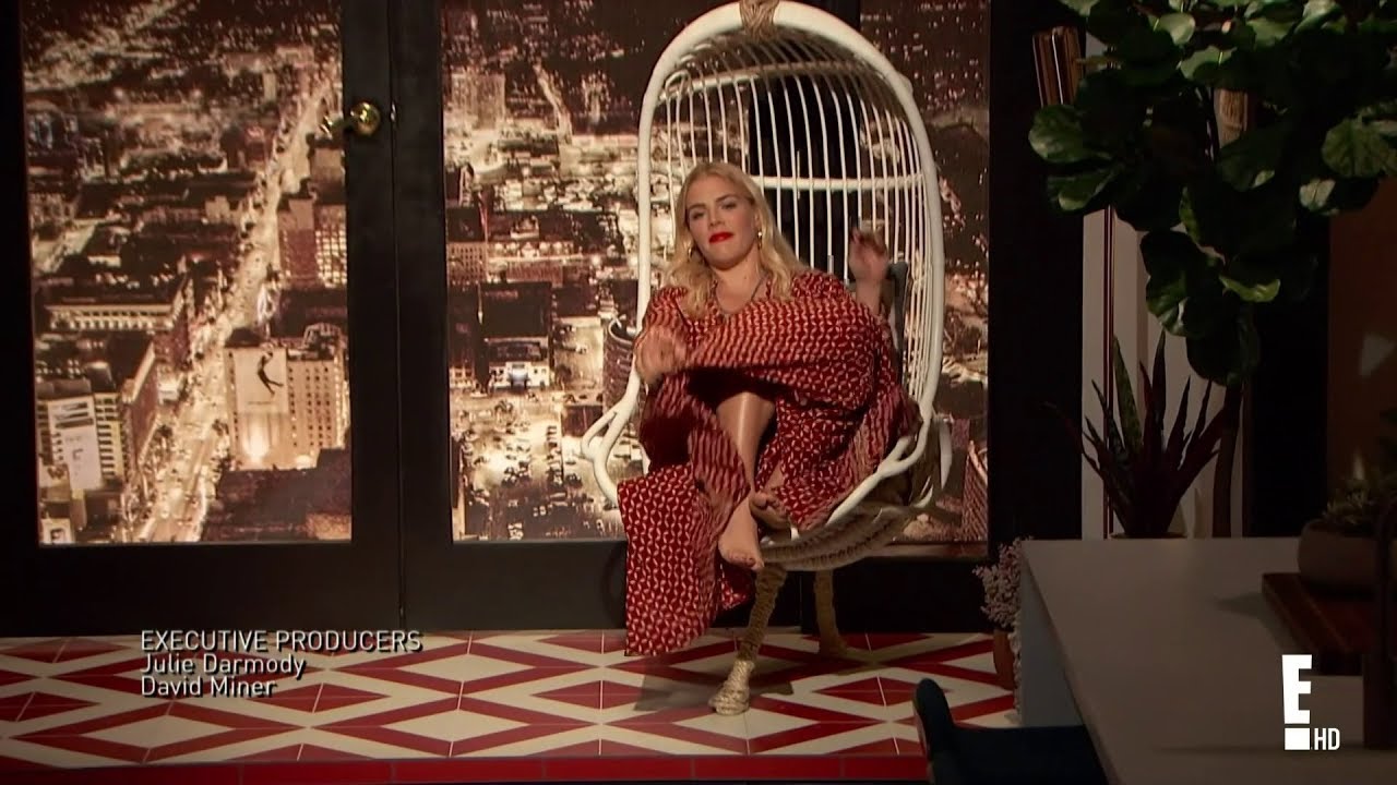 Busy Philipps BT Curled up in chair