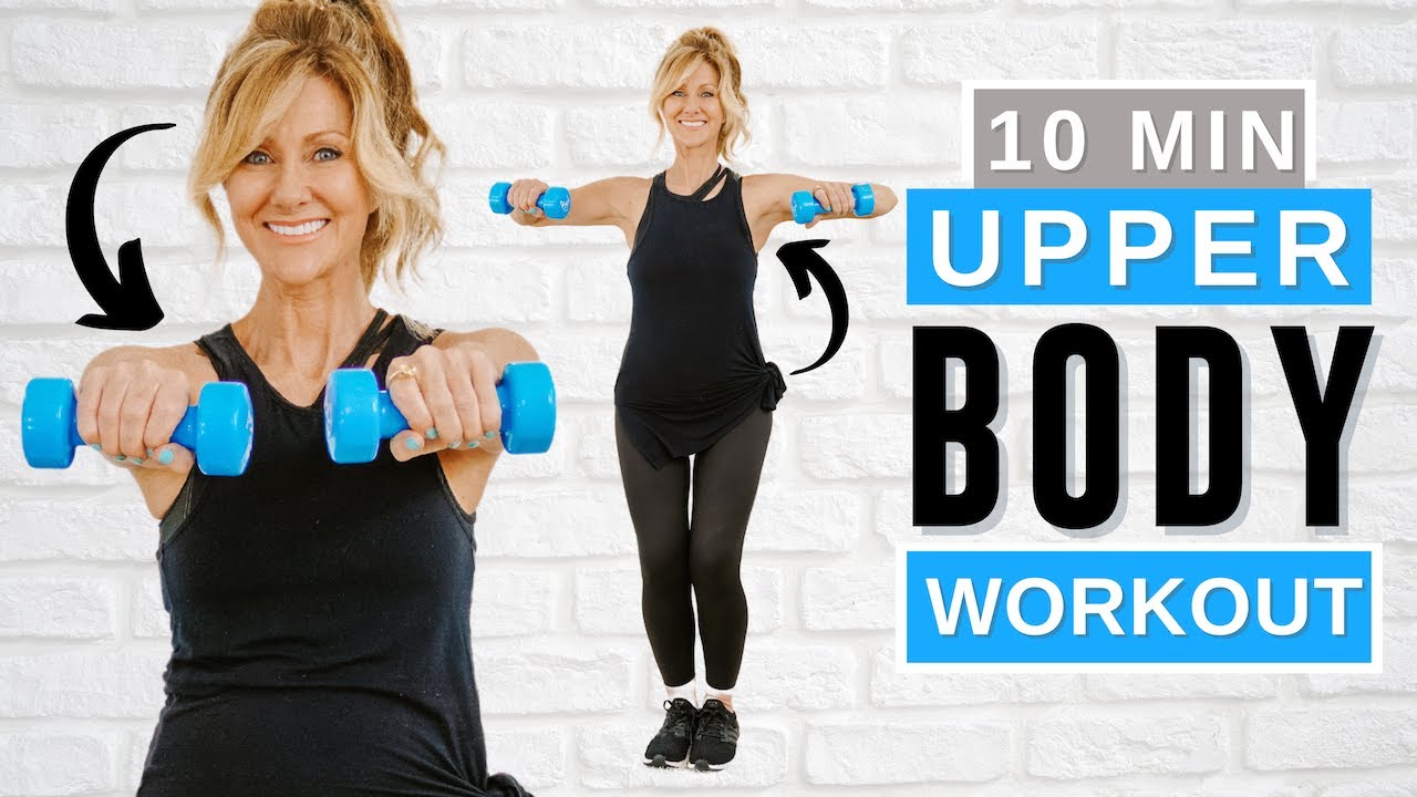 10 MİN UPPER BODY WORKOUT WİTH DUMBBELLS (ARMS, BACK, CHEST) SLİMMİNG  FAT BURN!